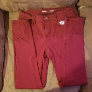 Red Old Navy Rockstar Skinny Jeans
